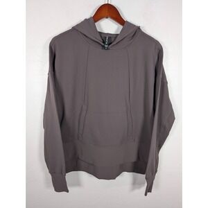 Athleta Jacket Womens Small Brown Mission Hoodie Sweatshirt Pullover Relaxed Fit